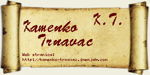 Kamenko Trnavac vizit kartica